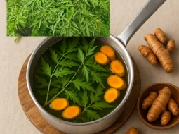 Lá đinh lăng – Nghệ tươi: Giấc ngủ sâu, hết đau đầu