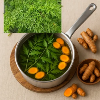 Lá đinh lăng – Nghệ tươi: Giấc ngủ sâu, hết đau đầu