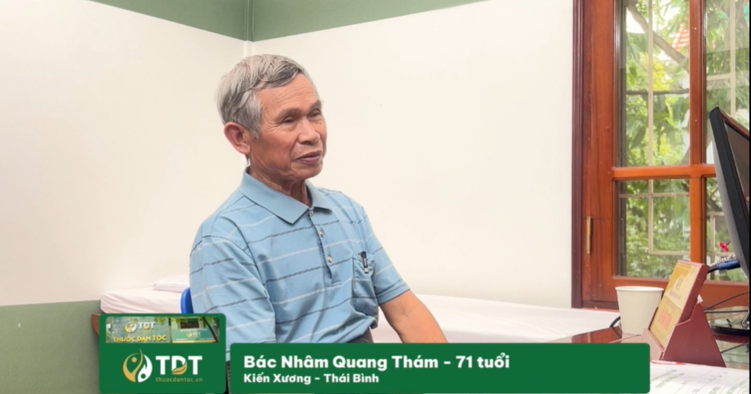 Bệnh nhân Nhâm Quang Thám chia sẻ về tình trạng bệnh ngày tái khám 
