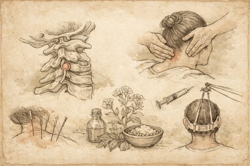 7 cách chữa thoát vị đĩa đệm cột sống cổ giúp bà con dứt đau tê