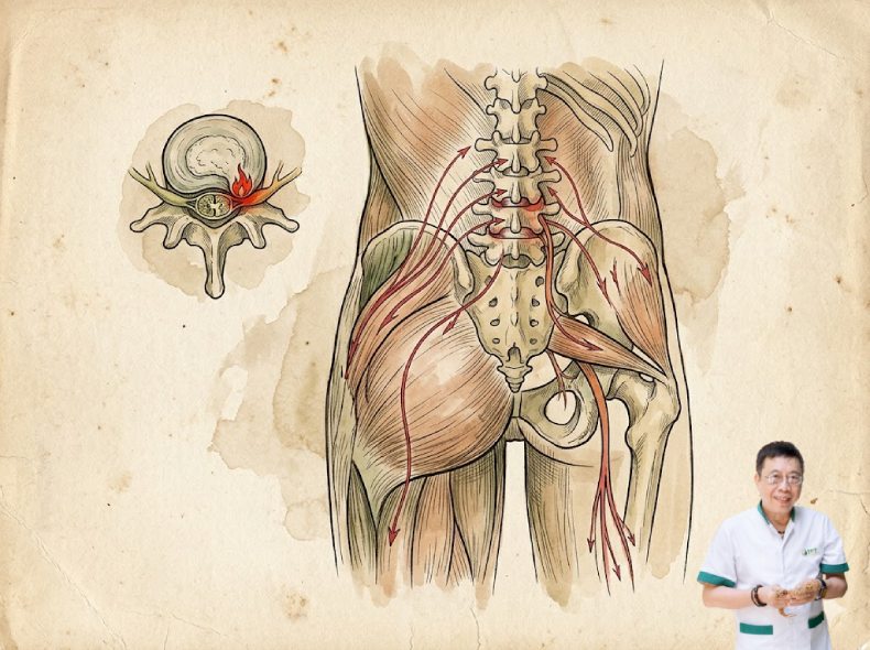 Đau thắt lưng lan xuống mông: Cảnh báo nguy hiểm và cách trị dứt gốc