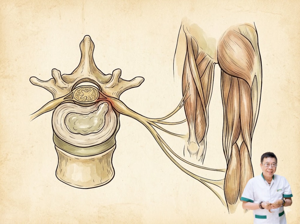 Khó khăn trong vận động tinh: Nếu thoát vị ở cổ, bà con sẽ thấy khó khăn khi cầm bát cơm, viết chữ h