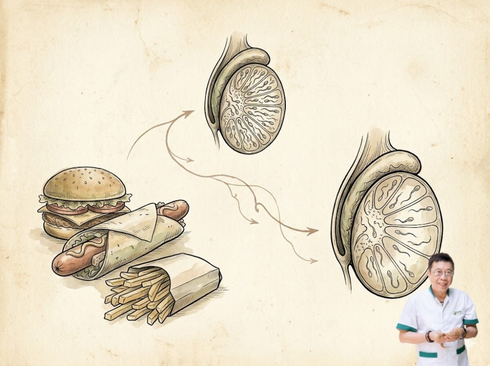 thức ăn nhanh có làm giảm tinh trùng