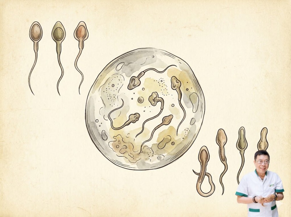 tinh dịch bất thường sau khi ốm