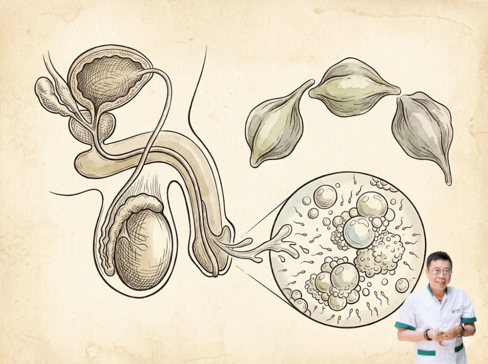 tinh dịch có bọt là bị gì