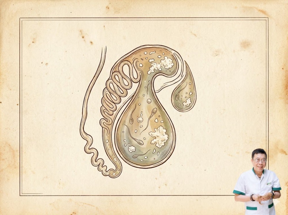 tinh dịch có cặn trắng