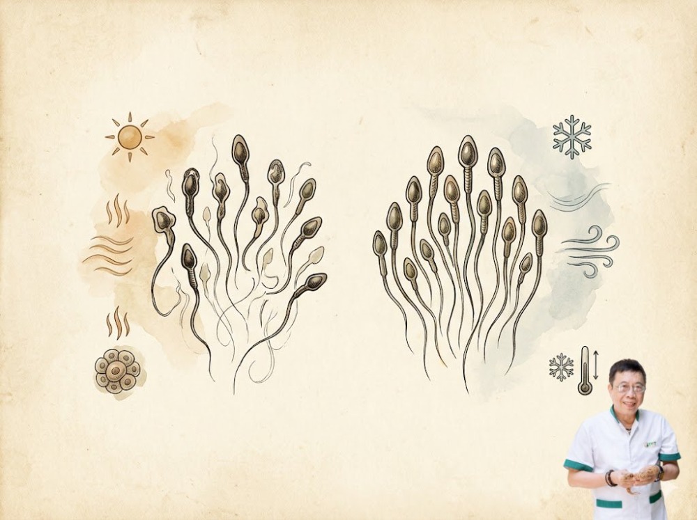 tinh trùng có thay đổi theo thời tiết