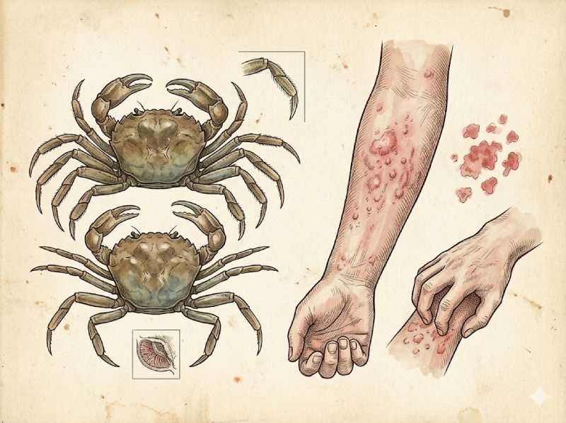 Ăn cua đồng nổi mề đay: Đừng để món ngon gây dị ứng độc tố