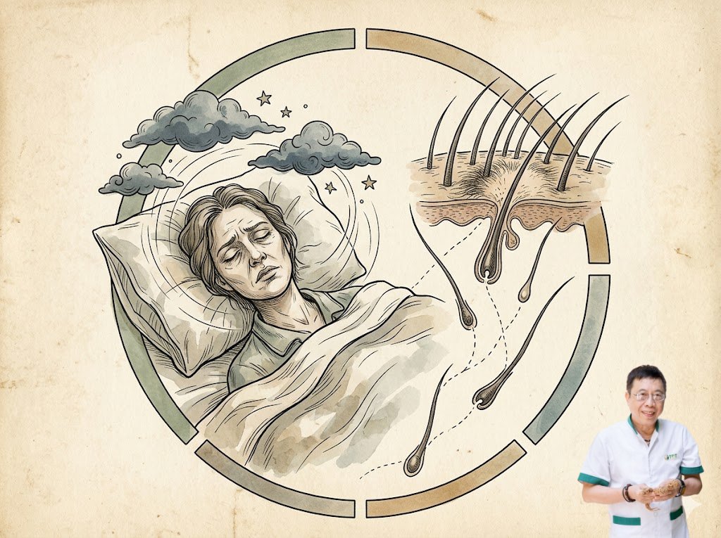 Mất ngủ có gây rụng tóc không Mất ngủ có gây rụng tóc không