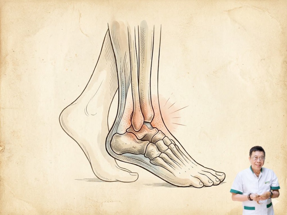 Đau khớp cổ chân khi đi bộ nhiều