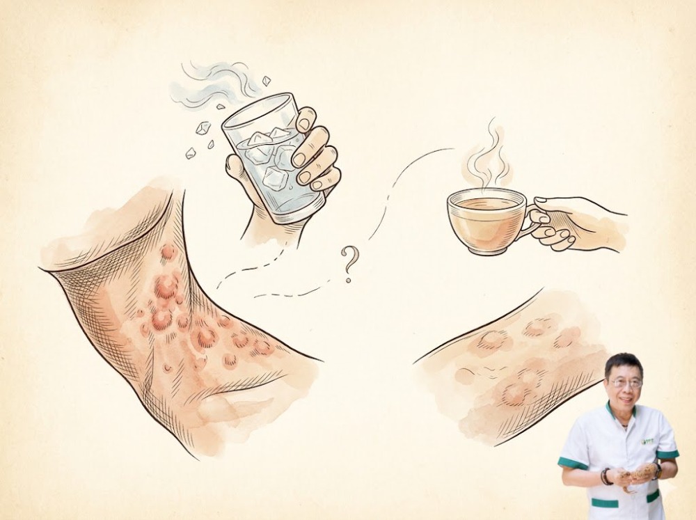 Mề đay có nên uống nước đá không