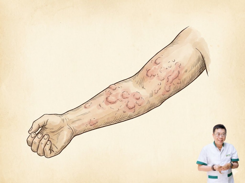 Nổi mề đay vào ban đêm