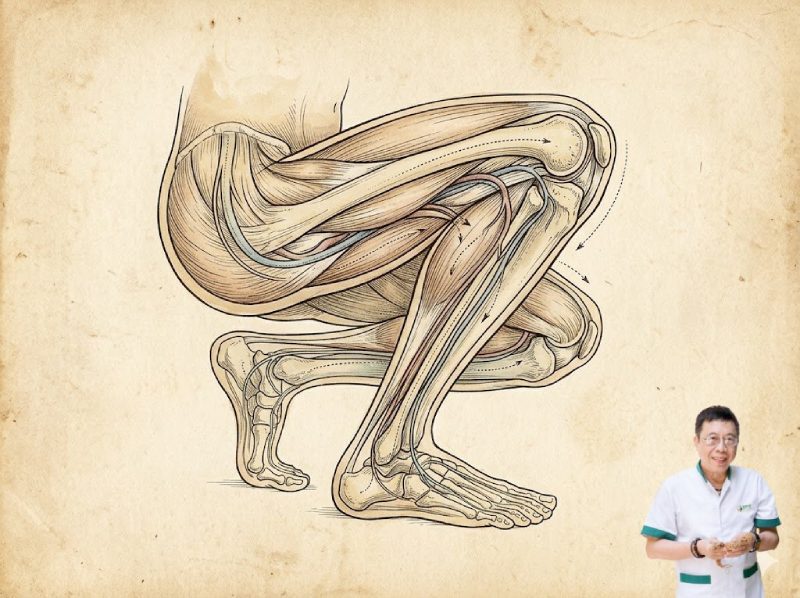 Tê chân khi ngồi xổm: Cảnh báo khí huyết ứ trệ và bệnh lý