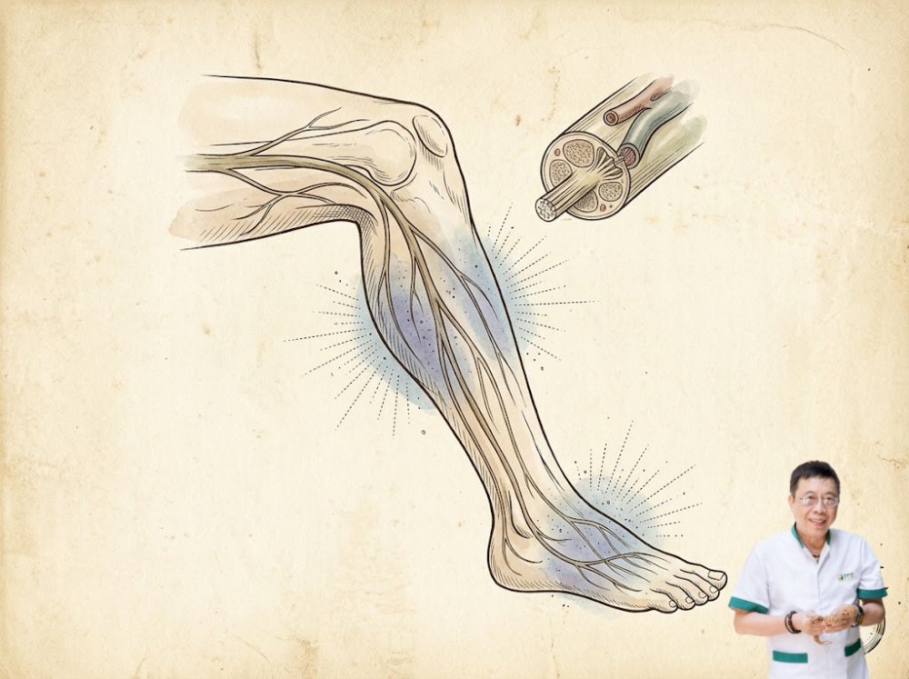 Tê chân sau khi ngủ dậy