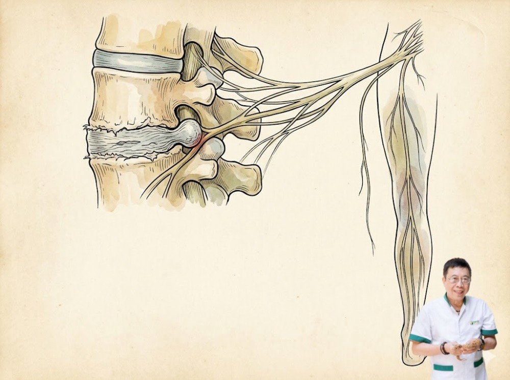 Thoái hóa đĩa đệm có gây tê chân tay không