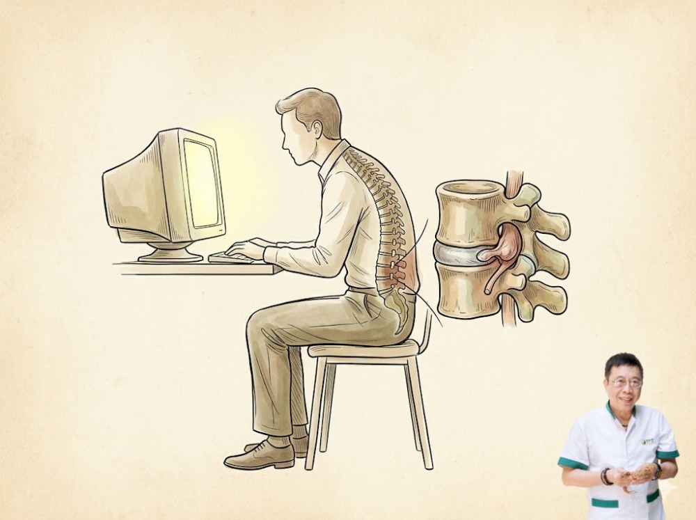 Thoát vị đĩa đệm ở dân văn phòng