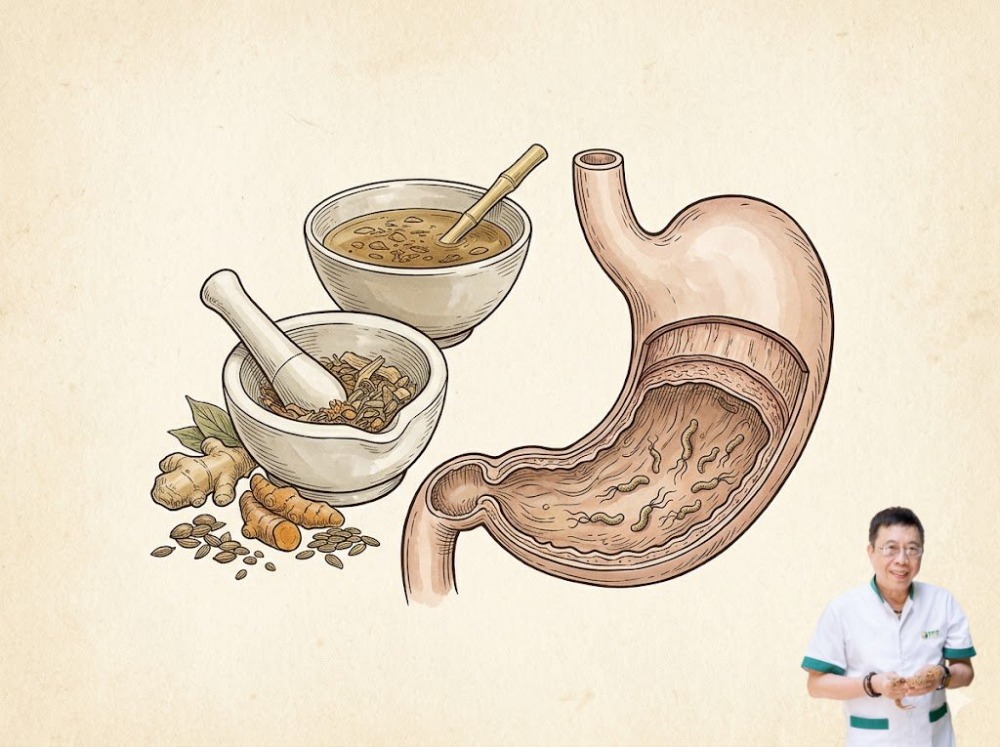 Bài thuốc dân gian chữa hp dạ dày