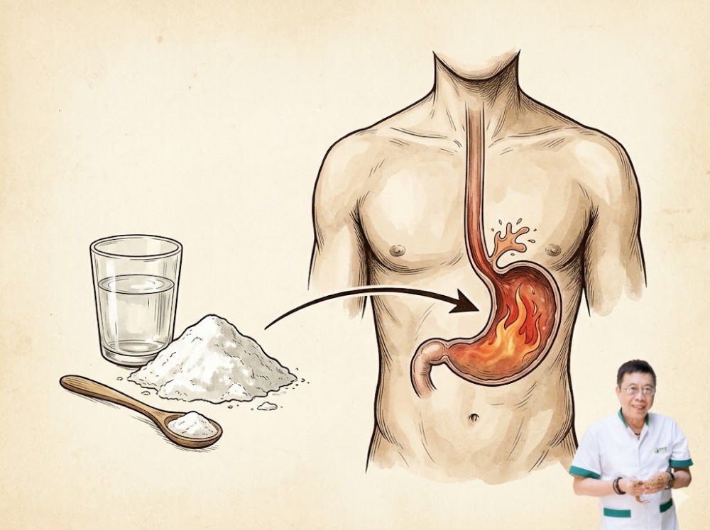 Baking soda trị trào ngược axit