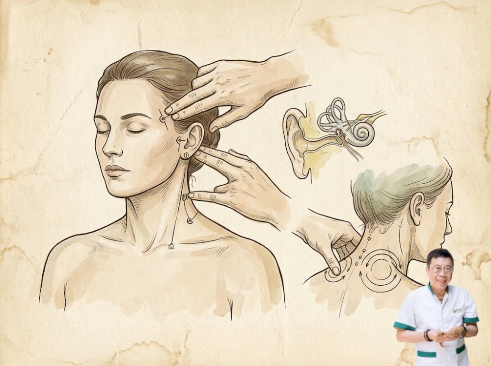 Chữa rối loạn tiền đình bằng xoa bóp bấm huyệt