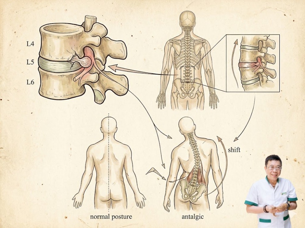 Thoát vị đĩa đệm có gây lệch người không